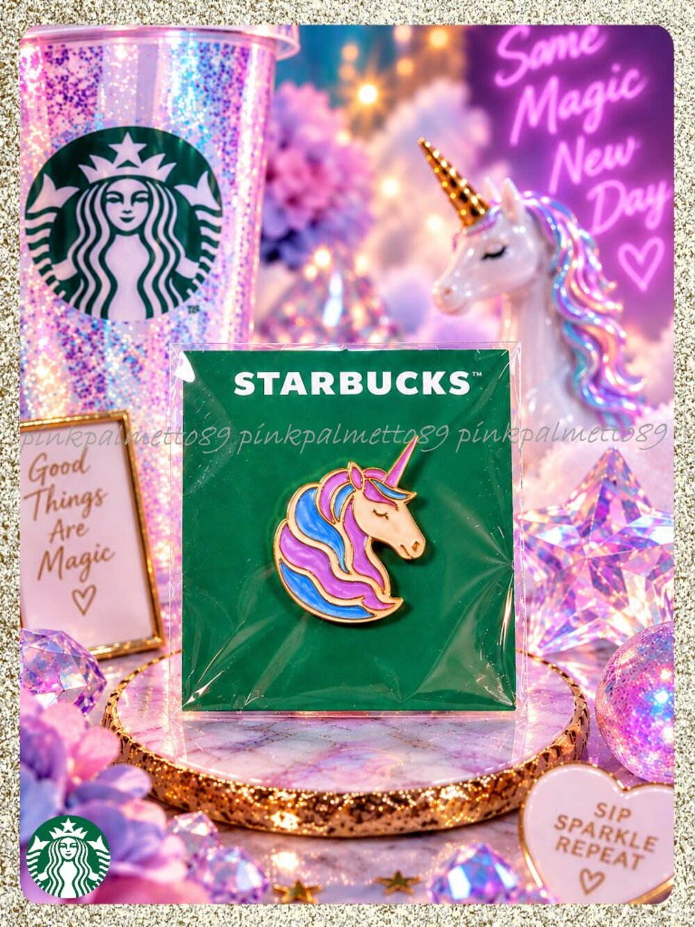 🦄✨ Starbucks Unicorn Frappuccino Employee Exclusive Enamel Pin Collectible